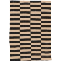 Picture Elegant black and white handmade carpet from Afghanistan - Jordan