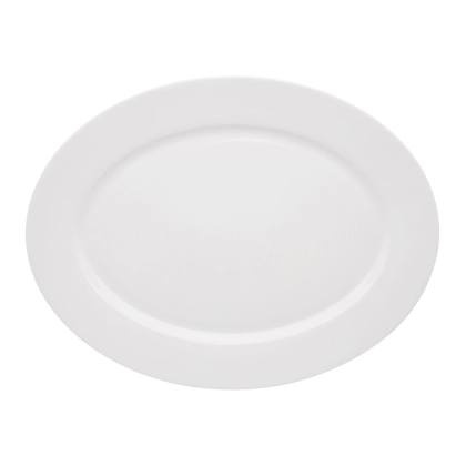 Zdjęcie Stylowy duży owalny talerz z porcelany z klasycznej kolekcji Spirit White - Vista Alegre