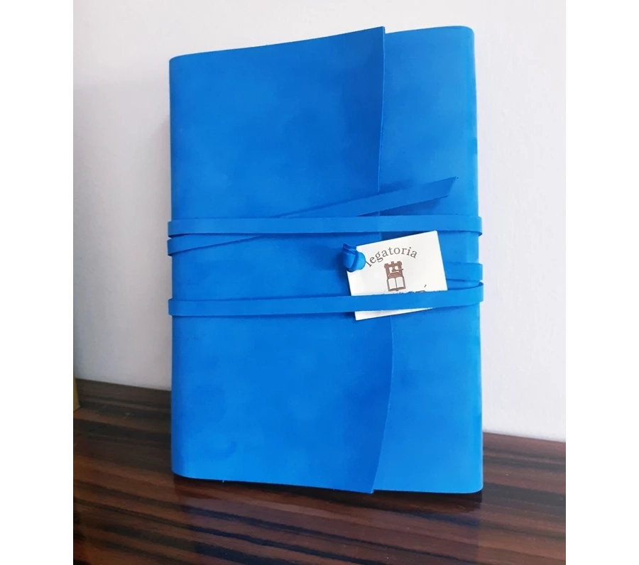 picture 6 Beautiful blue leather notebook - Legatoria Koine