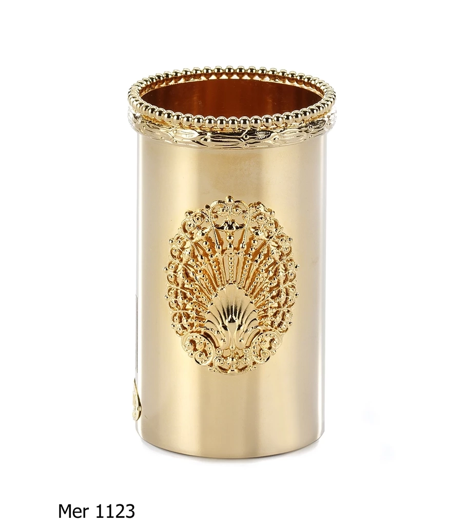 picture 1 Gold-plated bronze toothbrush holder