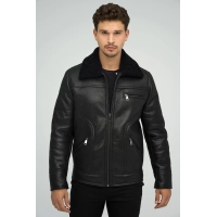 Picture Comfortable men's jacket made of lamb fur