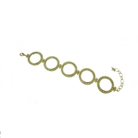 Picture Stylish bracelet with gold circles and diamonds