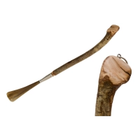 Picture Original brown shoe horn made of elm wood - Pasotti