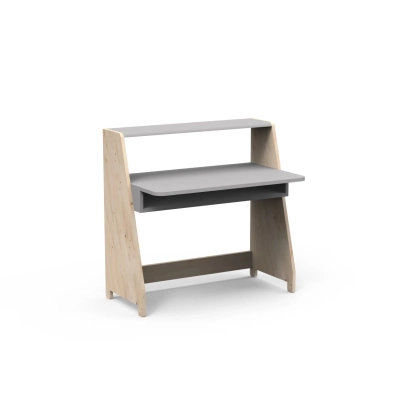 Picture Evolving desk made of natural wood - grows with the child - ASYMMETRY - MONTESSORI - Mathy by Bols