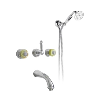 Picture Wall-mounted concealed bathtub faucet - with ceramic cartridge - Officina Nicolazzi