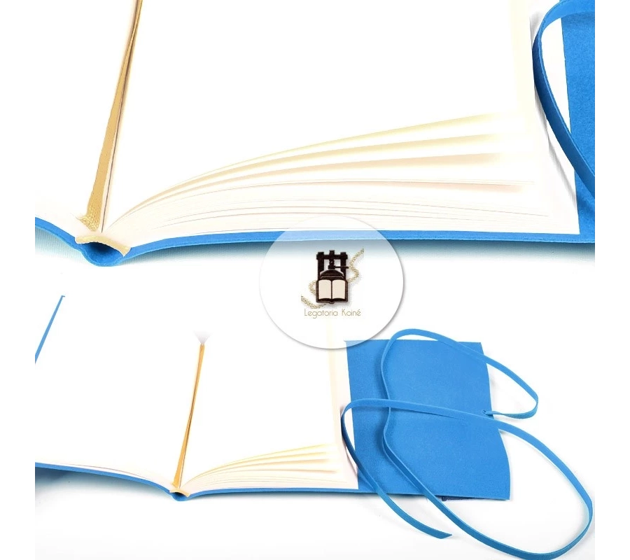 picture 3 Beautiful blue leather notebook - Legatoria Koine