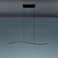 Picture Wave-shaped hanging lamp made of aluminum and acrylic