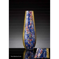 Picture Gold and navy blue Perle vase d