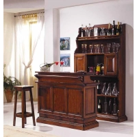 Picture Elegant, classic bar counter made of solid wood - Zanini