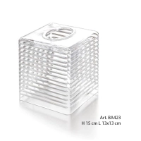 Picture Tissue holder made of Italian hand-cut crystal - Il Paralume Marina