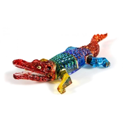 Zdjęcie Figurka krokodyla wykonana ze szkła murano (19 cm)