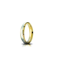 Picture A unique wedding ring made of white and yellow gold, 4 mm wide