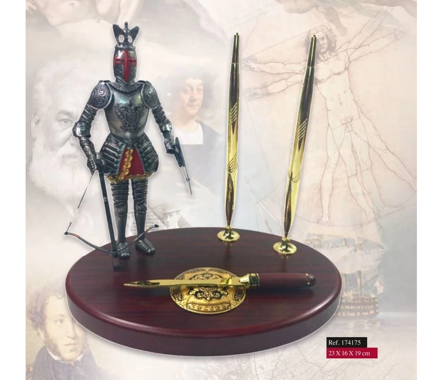 picture 1 A stylish desk set with an archer figurine