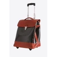 Picture Designer leather bag on wheels - Terrida