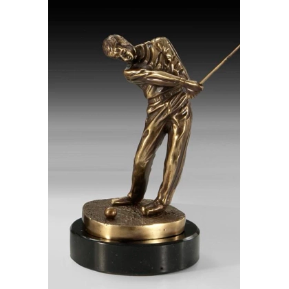 Zdjęcie Elegancka figura golfisty z brązu