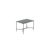 Picture Rectangular low Toscana coffee table made of iron for the garden