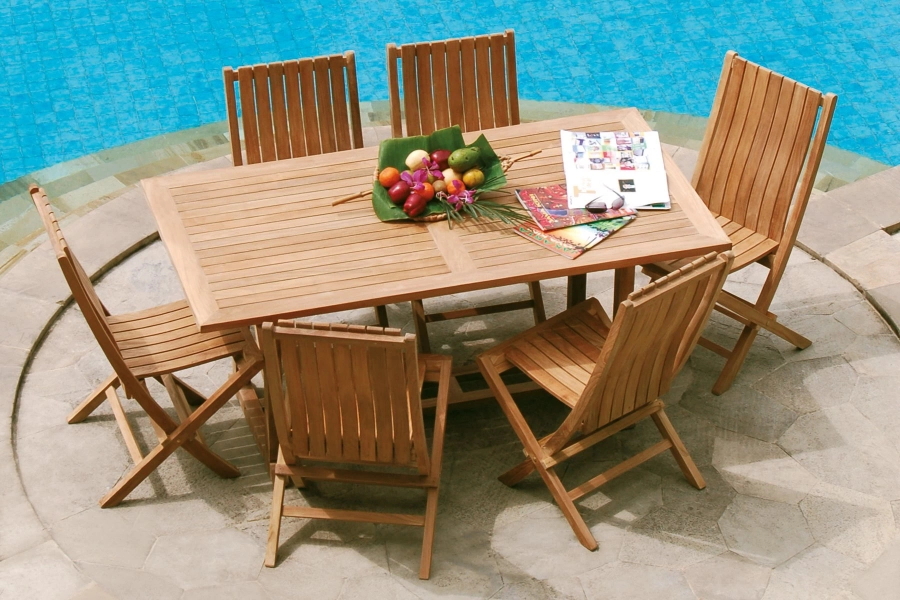 picture 4 Rectangular extendable table by Giasone-Savana for the dining room or garden