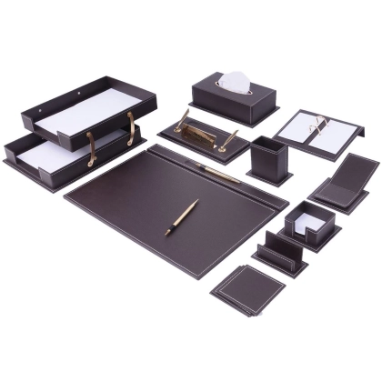 Picture An elegant 14-piece desk set