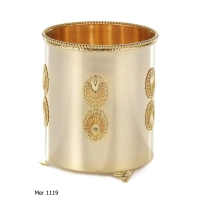 Picture Gilded bronze waste bin