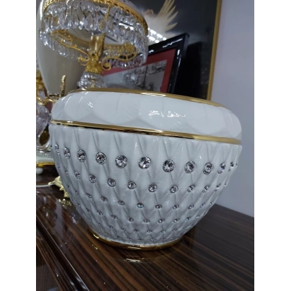 Zdjęcie Włoska stylowa donica ceramiczna z kryształkami - Bruno Costenaro
