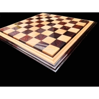 Picture A unique chess board made of maple and rosewood - The Chess Empire
