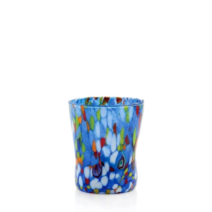 Zdjęcie Designerski komplet 6 niebieskich szklanek do wody (10 cm)