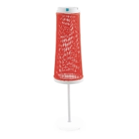 Picture A unique solar lamp made of salmon-colored white aluminum for the garden