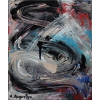 Picture Cuadro abstracto, dimensiones 30 x 25 cm, pintado con técnica mixta sobre lienzo – Amelia Augustyn