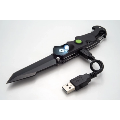 Zdjęcie Niezwykły nóż z latarką LED - ładowanie USB