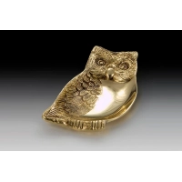Picture Owl ashtray made of bronze
