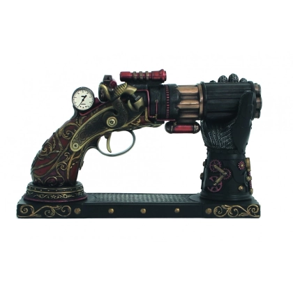 Zdjęcie Stylowa dekoracja - steampunkowy stojak na pistolet
