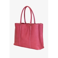 Picture Charming pink leather shopper bag - Terrida