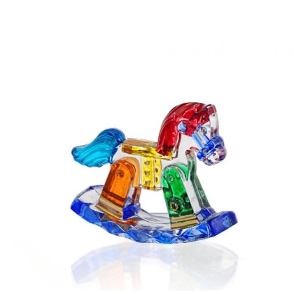 Zdjęcie Figurka małego konia na biegunach ze szkła murano