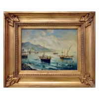 Picture Original Italian painting with a marine theme 18x24 cm - Luigi Basile