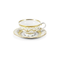 Zdjęcie Piękna stylowa filiżanka do herbaty ze spodkiem z porcelany z kolekcji Wedding sonata – Leander