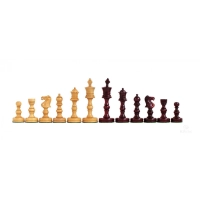 Picture Hand-carved chess pieces made of dark rosewood