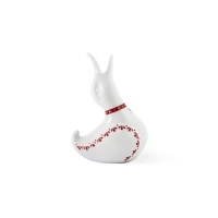 Picture A unique porcelain sprinkler in the shape of a goose with red decoration - Leander