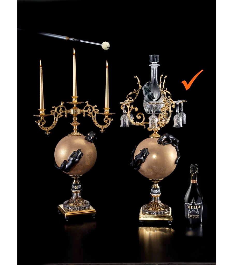 picture 1 Alcohol set decorated with panthers
