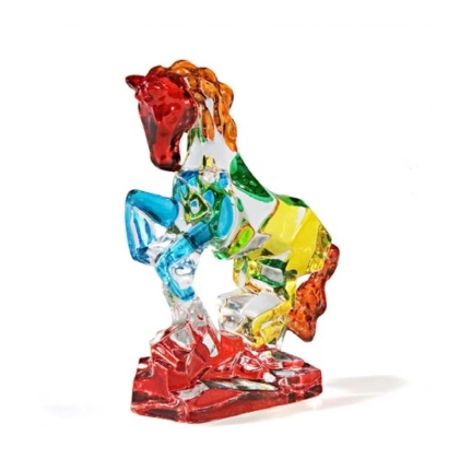 Zdjęcie Luksusowa figurka konia ze szkła murano