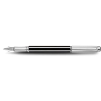 Picture Varius China Black fountain pen - silver-plated, rhodium-plated - various nibs