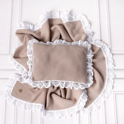 Zdjęcie Kocyk i poduszka Royal Beige
