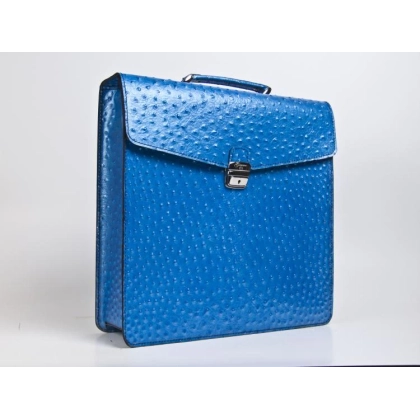 Zdjęcie Włoska niebieska teczka ręcznie wykonana - sklep Luxury Products