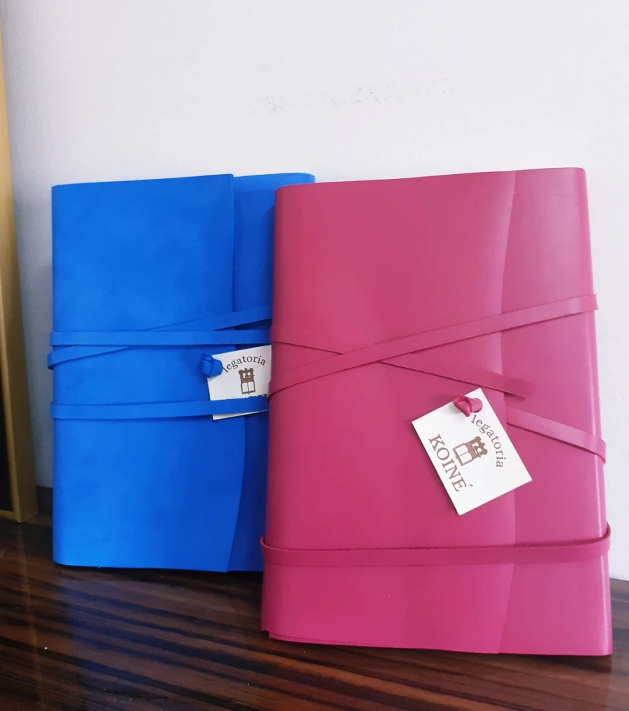 picture 5 Beautiful blue leather notebook - Legatoria Koine