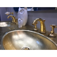 Picture Italian wall-mounted washbasin tap - with ceramic cartridge - Officina Nicolazzi