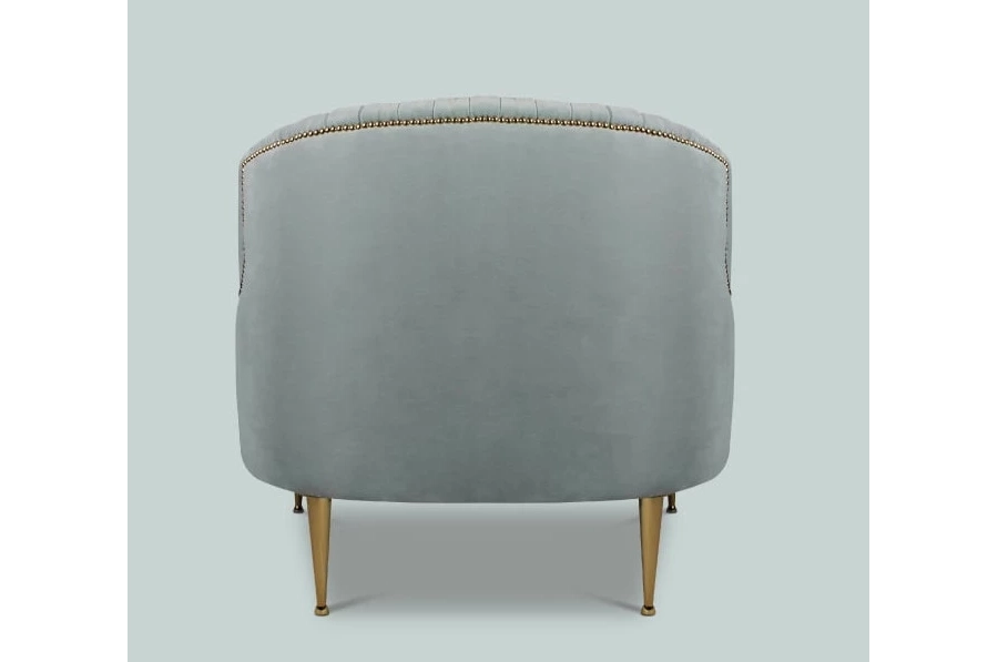 picture 2 Stylish armchair - brass legs - Ottiu