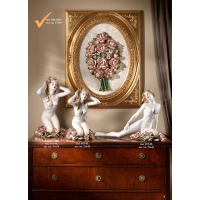 Picture Ceramic picture in a tasteful frame