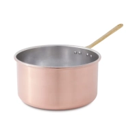 Picture Deep saucepan with handle, made of smooth galvanized copper ø 20 cm - Cu Artigiana