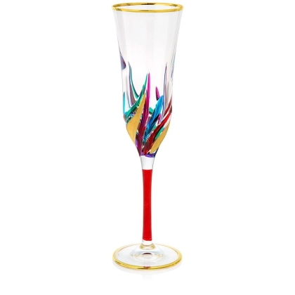 Zdjęcie Elegancki kolorowy komplet 6 kieliszków do degustacji szampana (170 ml)