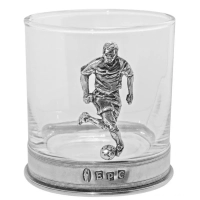 Picture A modern whiskey glass with decorations - a gift for football enthusiasts