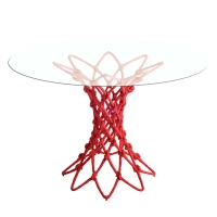 Picture Sensual dinner table for the dining room or terrace made of durable fiber - Kenneth Cobonpue